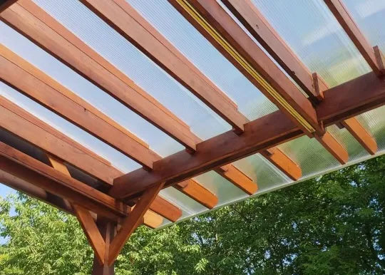 5/16 in. (8 mm) 48 in. x 96 in. Polycarbonate Clear twin-wall hollow sheet