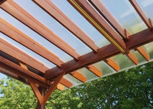 5/16 in. (8 mm) 48 in. x 96 in. Polycarbonate Clear twin-wall hollow sheet