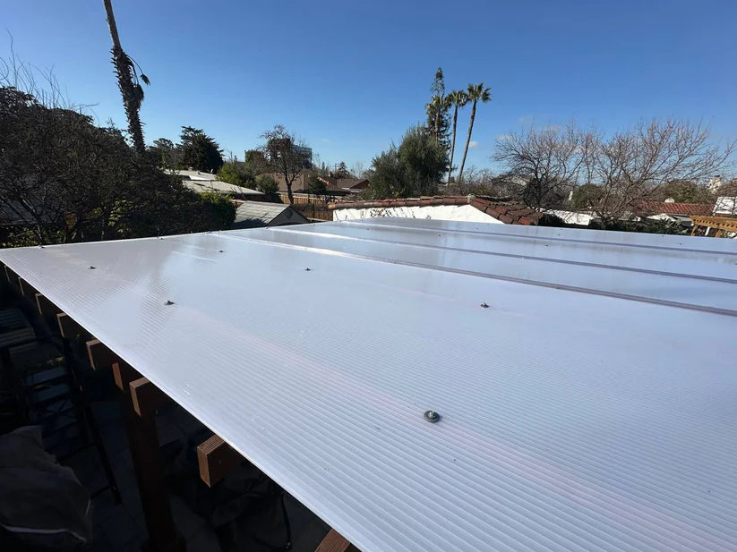 5/16 in. (8 mm) 48 in. x 144 in. Polycarbonate Opal twin-wall hollow sheet